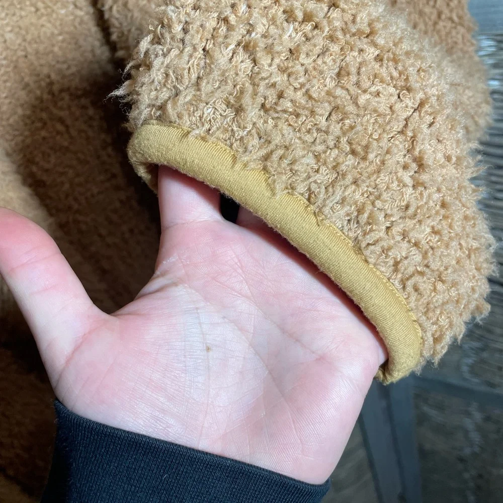 Monrow Wool Camel Teddy Jacket - size S - Picture 5 of 11